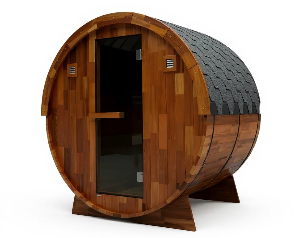 RED CEDAR SAUNA sisu バレルサウナ　～4名用　半月窓