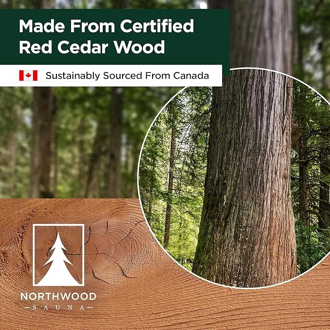 サウナサンドタイマー - カナダ レッドシダーウッド 壁掛け式回転15分砂時計