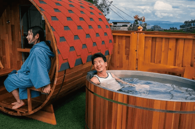 レッドシダー水風呂＋チラーセット  3℃まで設定可 工事不要（2～3名用）