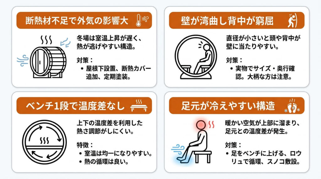 購入前に知っておきたいバレルサウナの4つのデメリットと対策法