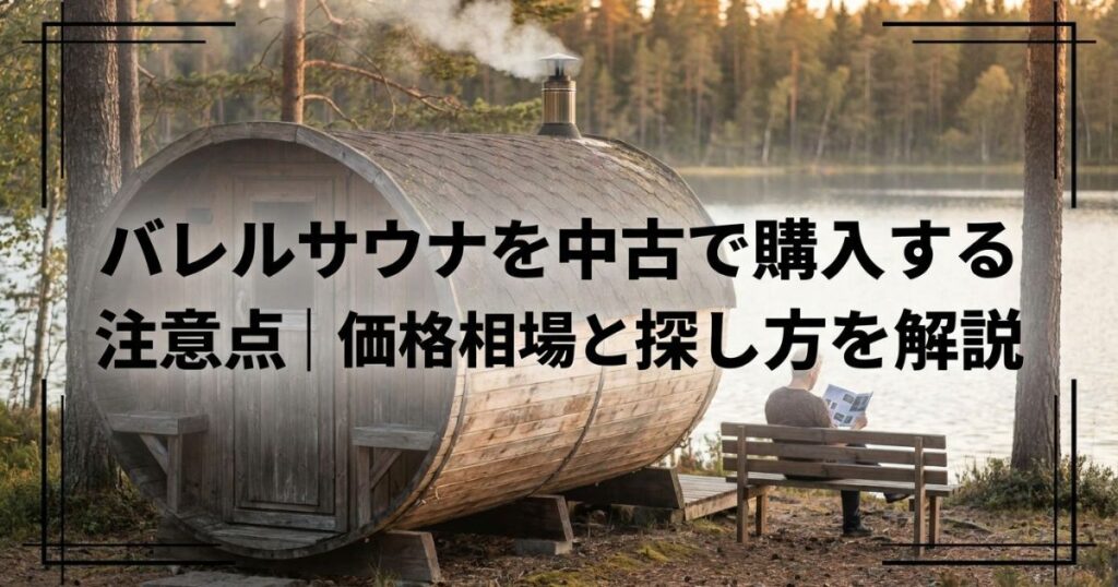 バレルサウナを中古で購入する注意点｜価格相場と探し方を解説