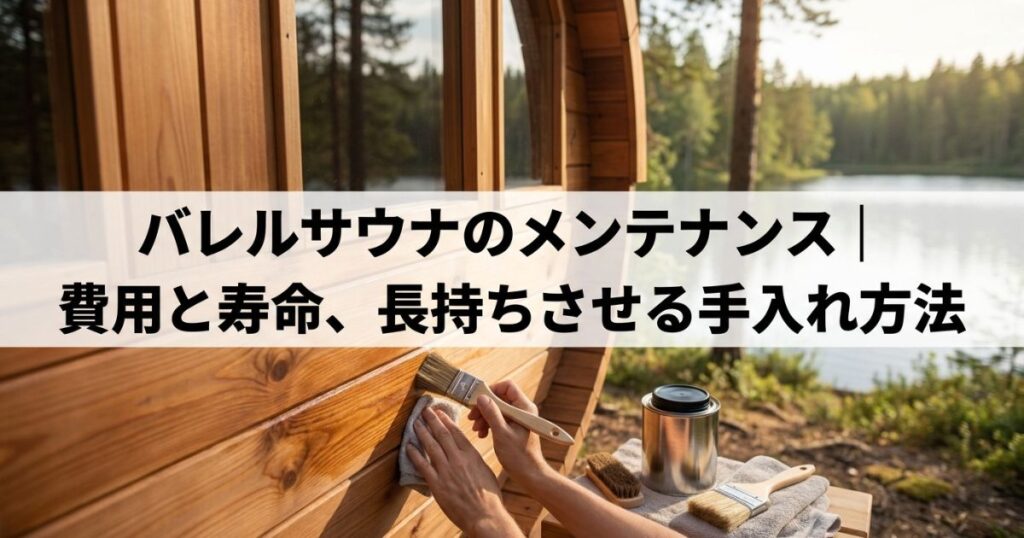 バレルサウナのメンテナンス｜費用と寿命、長持ちさせる手入れ方法