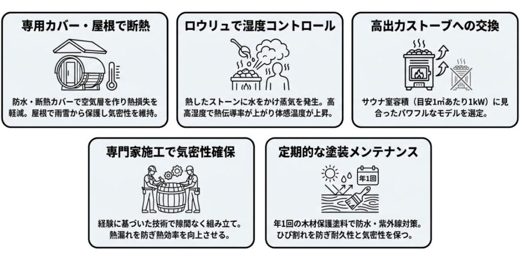 バレルサウナ 温度 5つの具体的な対策