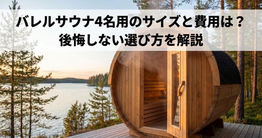 バレルサウナ4名用のサイズと費用は？後悔しない選び方を解説