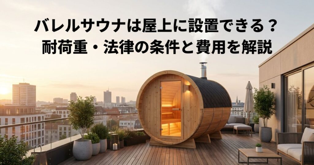 バレルサウナは屋上に設置できる？耐荷重・法律の条件と費用を解説