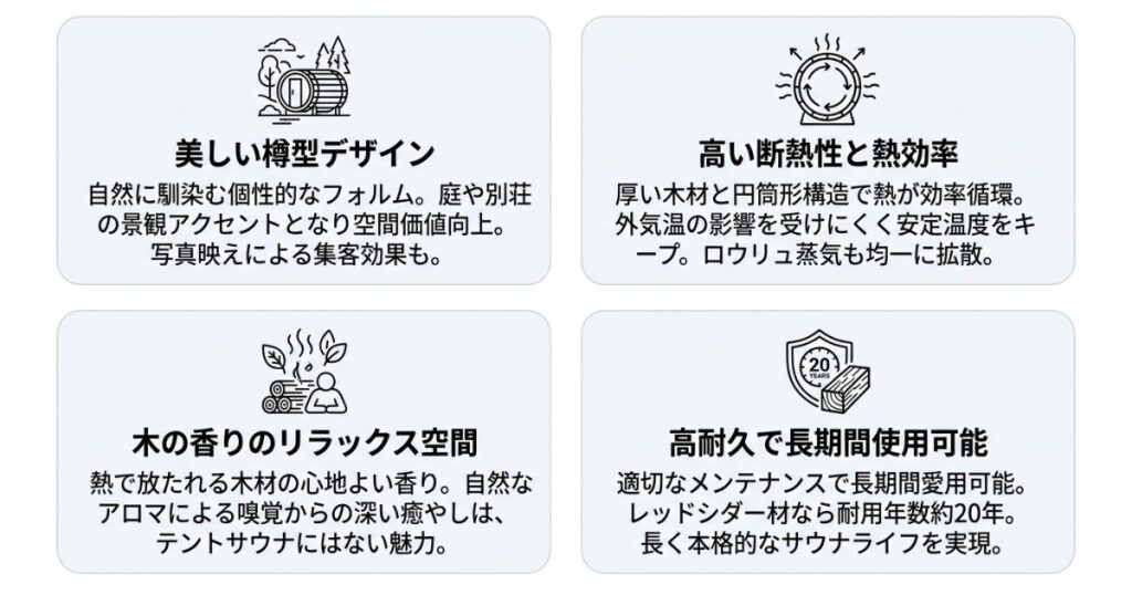 バレルサウナのメリット
