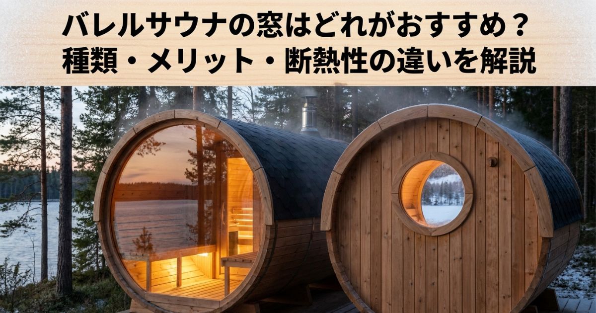 バレルサウナの窓はどれがおすすめ？種類・メリット・断熱性の違いを解説