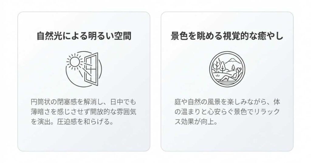 バレルサウナに窓を設置する2つの大きなメリット