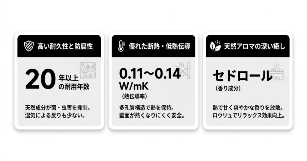 レッドシダーが選ばれる3つの本質的な理由